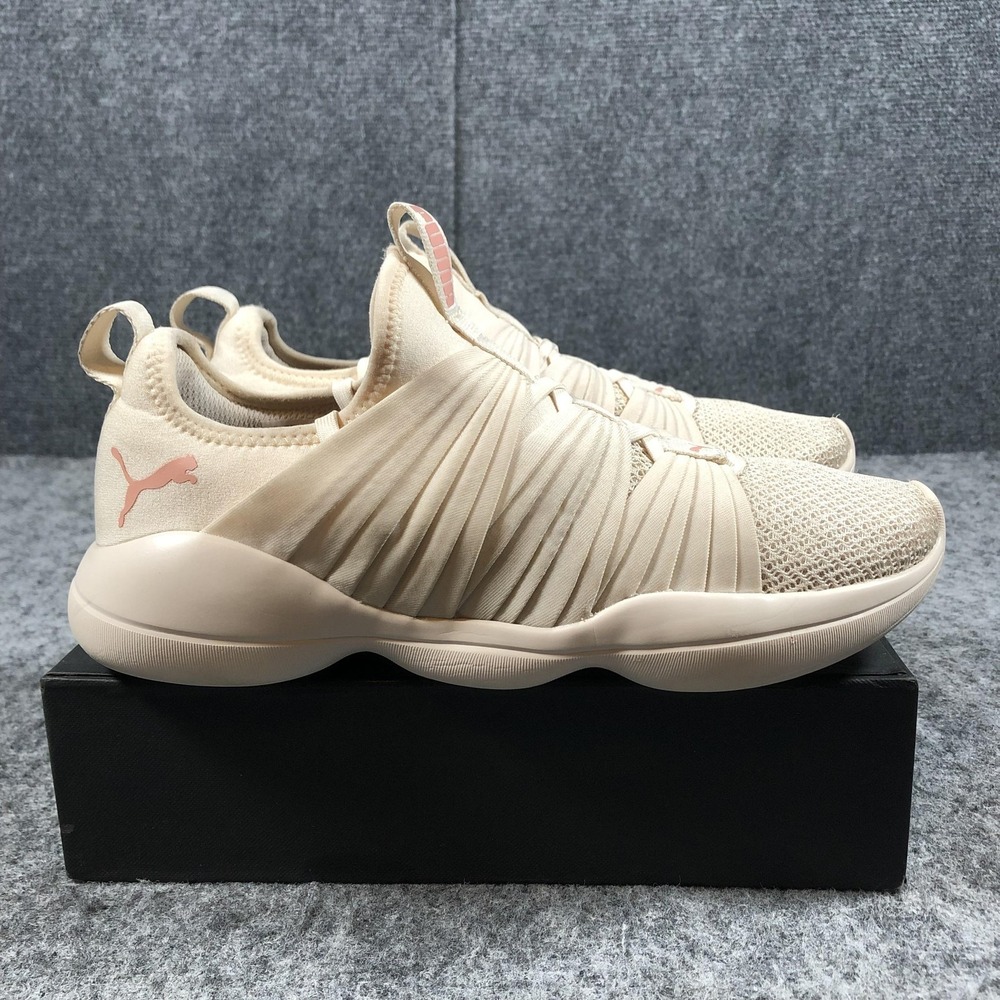 Puma Womens 8.5 Beige Mesh SoftFoam Slip On Athletic Sneakers 192337-08 - Picture 8 of 16